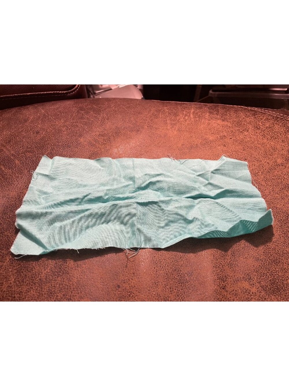Teal Fabric Scrap Remnant Cotton Blend 11x5.5 Craft Quilting Piece